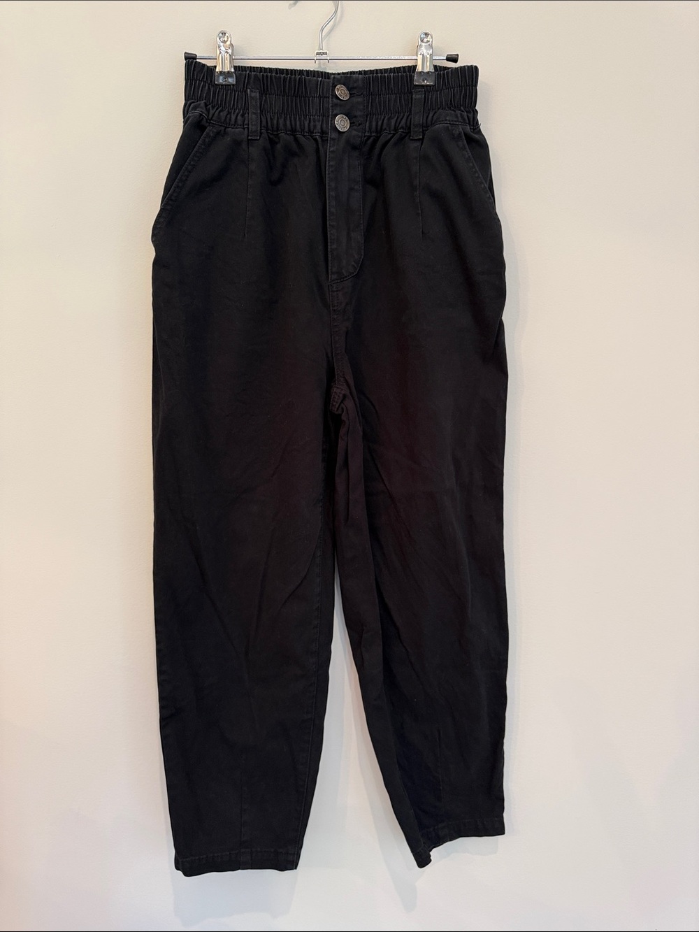 Pistola Black High Wasted Paper Bag Pants